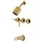 Kingston Brass Tub and Shower Faucet, Polished Brass, Wall Mount KBX8132EFL - alternate 1